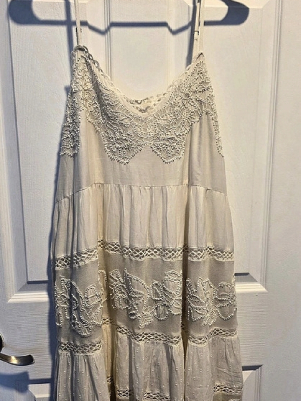 Free People Lace Maxi Dress in Cream